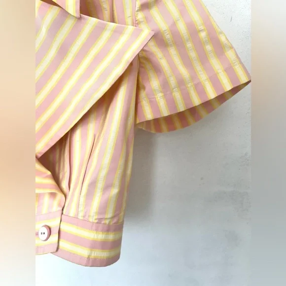 CHANEL Pink and Yellow Striped Jacket - Picture 6 of 13